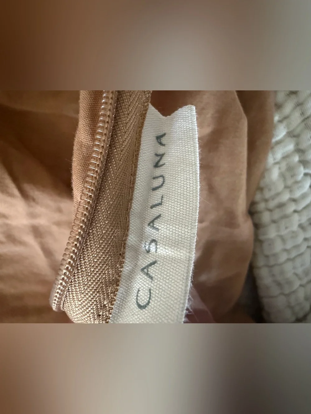 Casaluna Textured Chambray Cotton Duvet Cover 3pc Set Warm Brown Full Queen
